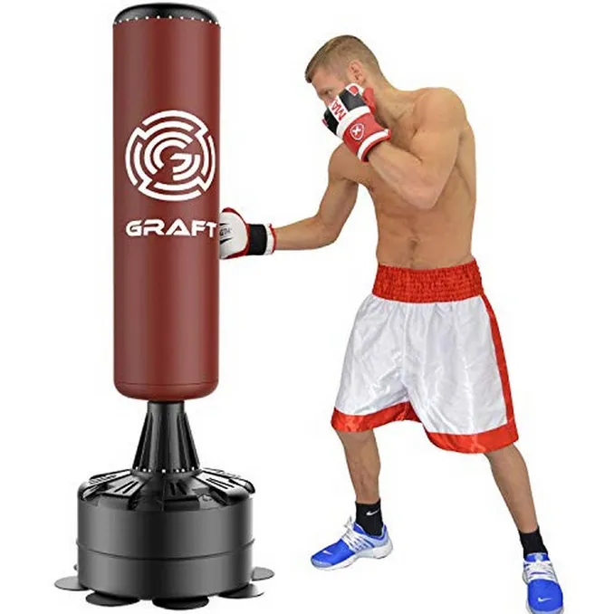 Standing Boxing Pillow Large Black. Punching Bag/ Floor Stand