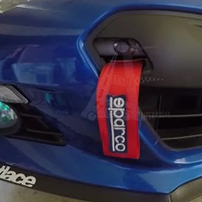 Sparco Universal Front Rear Racing Car Tow Towing Strap Bumper Hook