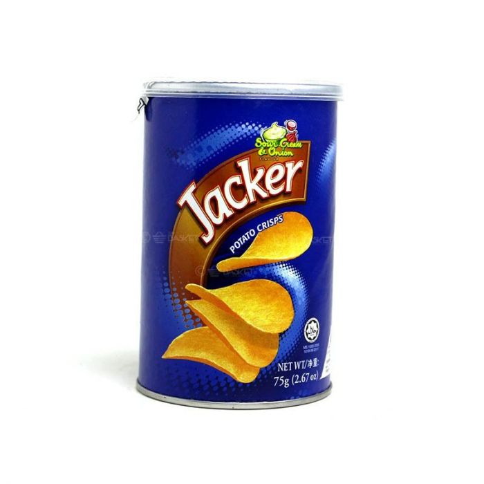 Jacker Potato Crisps Sour Onion 75gm. Chips/Snacks zDrop