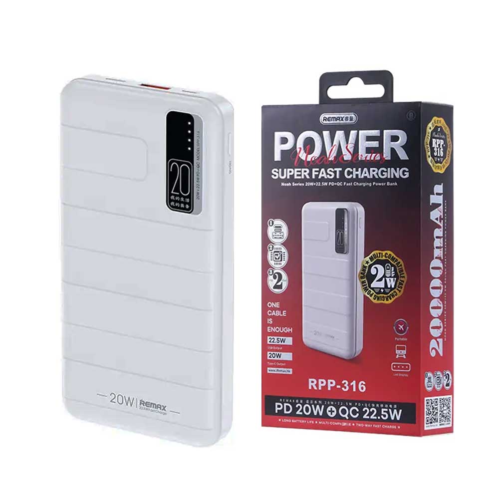 Remax Power Bank RPP-316 20000mAh PD20W - zDrop