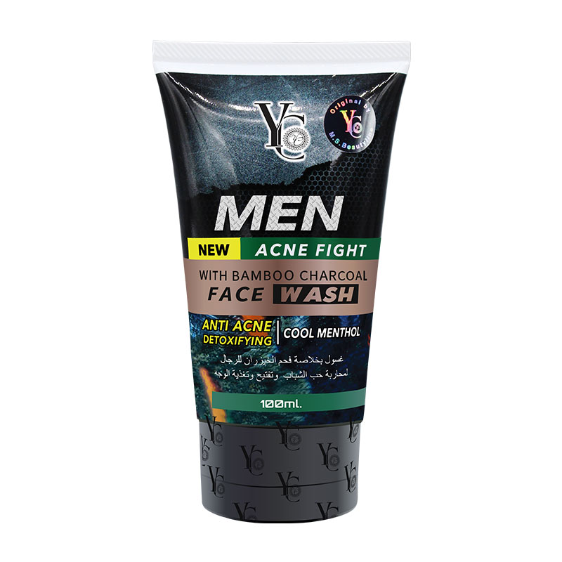 YC Acne Charcoal Face Wash For Men100ML zDrop